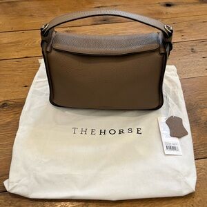 The Horse Taupe Pebbled Leather Clementine Bag